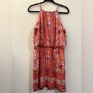 London Times‎ Paisley Floral Halter Mini Dress - 8P